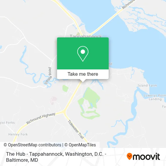 The Hub - Tappahannock map