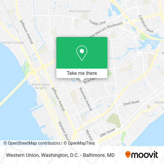 Western Union map