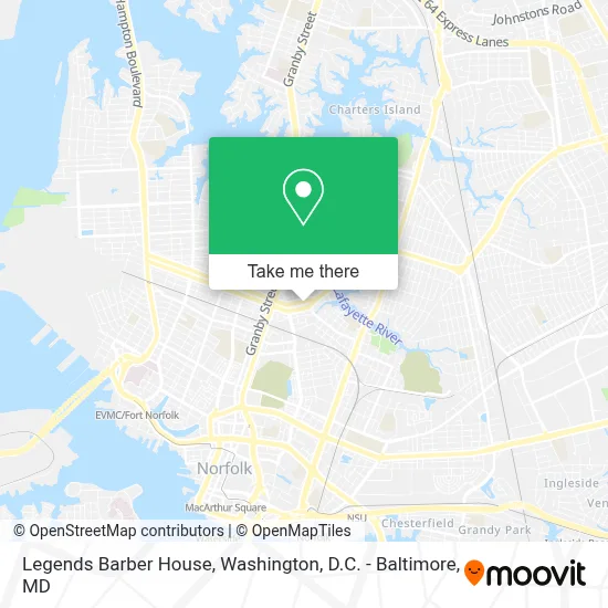 Legends Barber House map