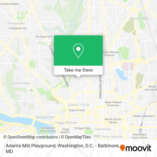 Adams Mill Playground map