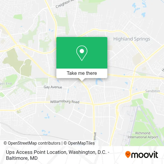 Ups Access Point Location map