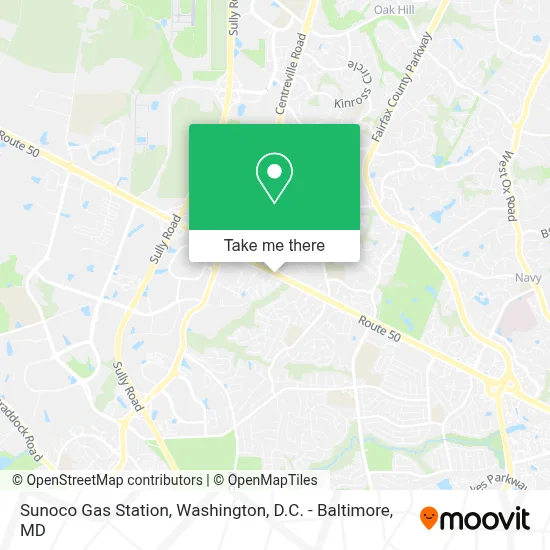 Sunoco Gas Station map