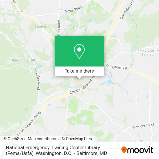 National Emergency Training Center Library (Fema / Usfa) map