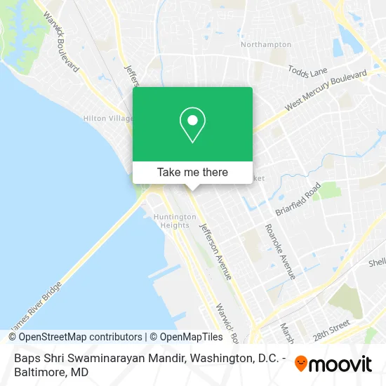 Baps Shri Swaminarayan Mandir map
