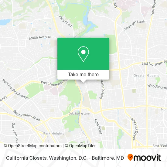 California Closets map