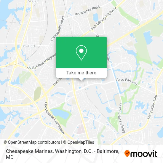 Chesapeake Marines map