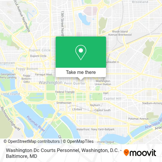Washington Dc Courts Personnel map
