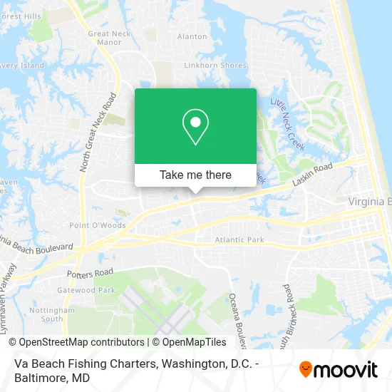 Va Beach Fishing Charters map