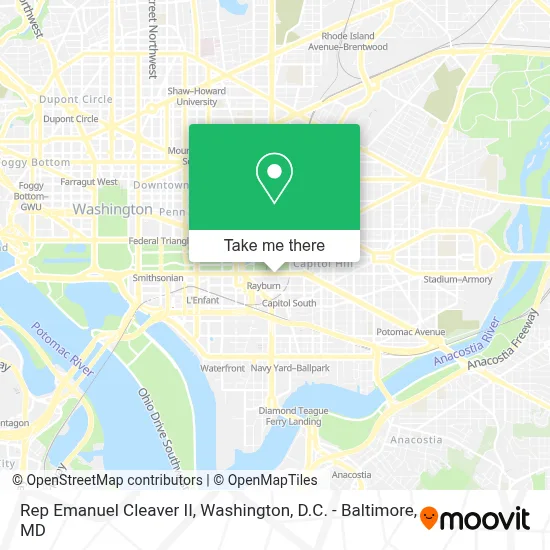 Rep Emanuel Cleaver II map