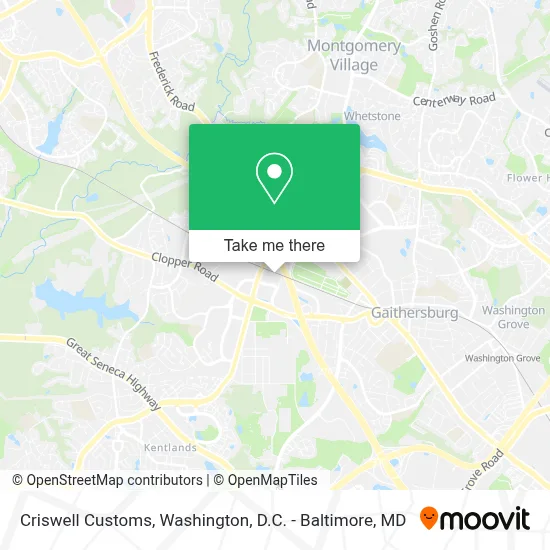 Criswell Customs map