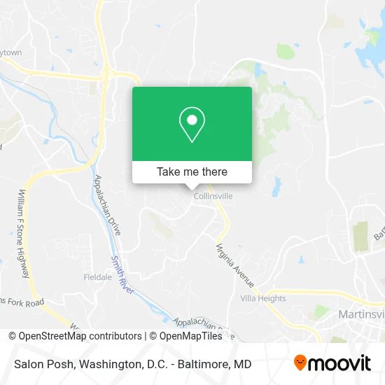 Salon Posh map