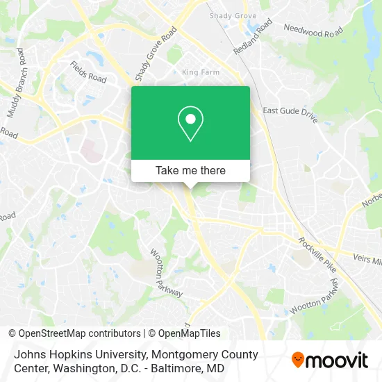Johns Hopkins University, Montgomery County Center map