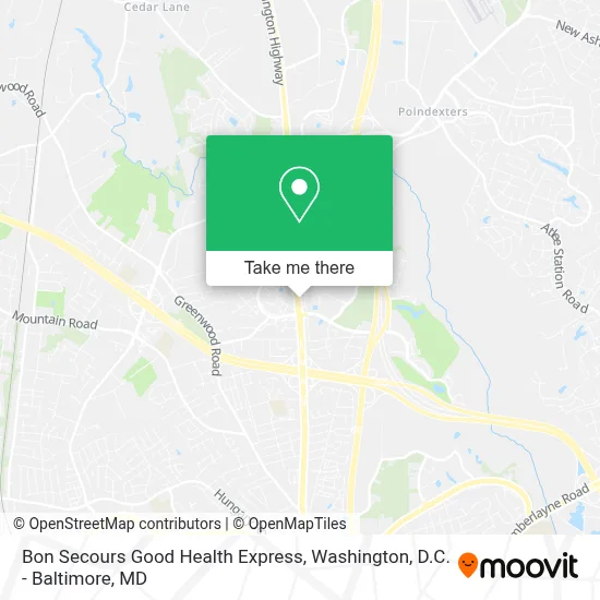 Bon Secours Good Health Express map