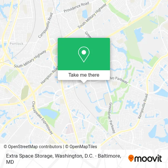 Extra Space Storage map