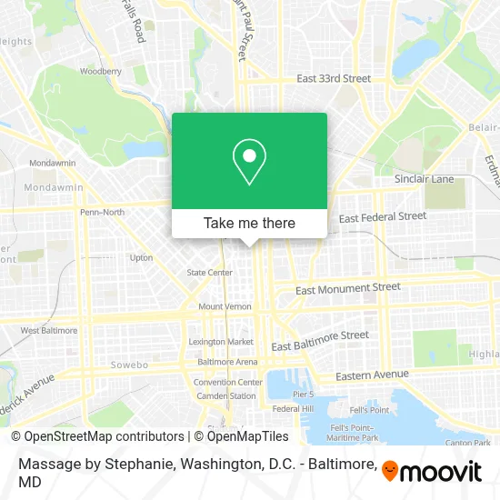 Massage by Stephanie map