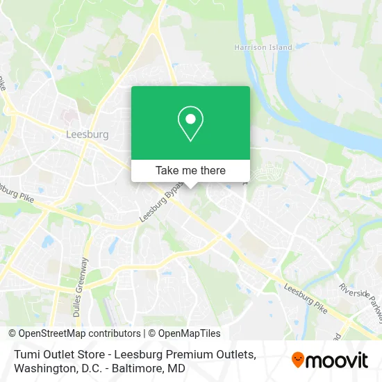 Tumi Outlet Store - Leesburg Premium Outlets map