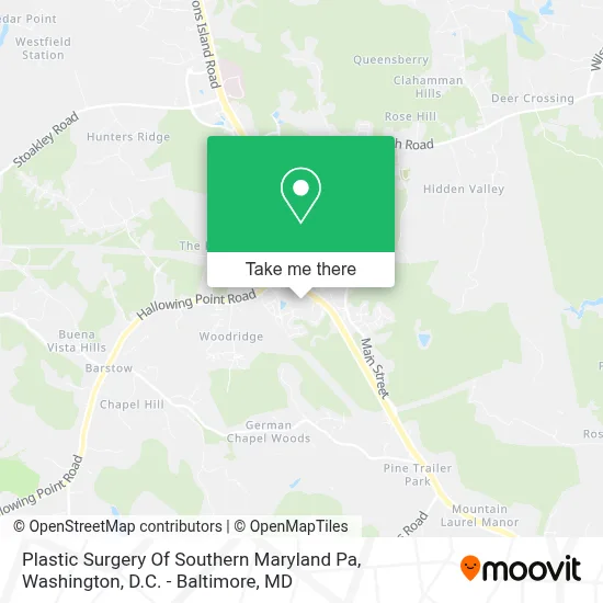 Plastic Surgery Of Southern Maryland Pa map