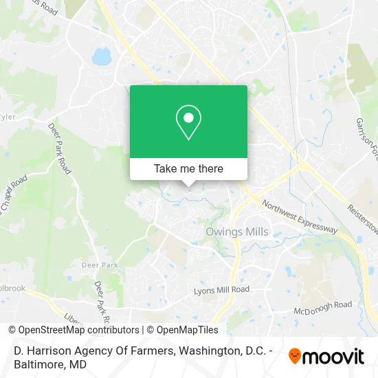 D. Harrison Agency Of Farmers map