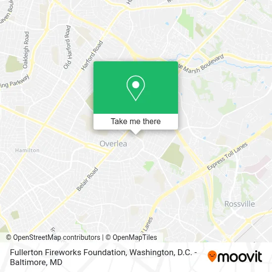 Fullerton Fireworks Foundation map