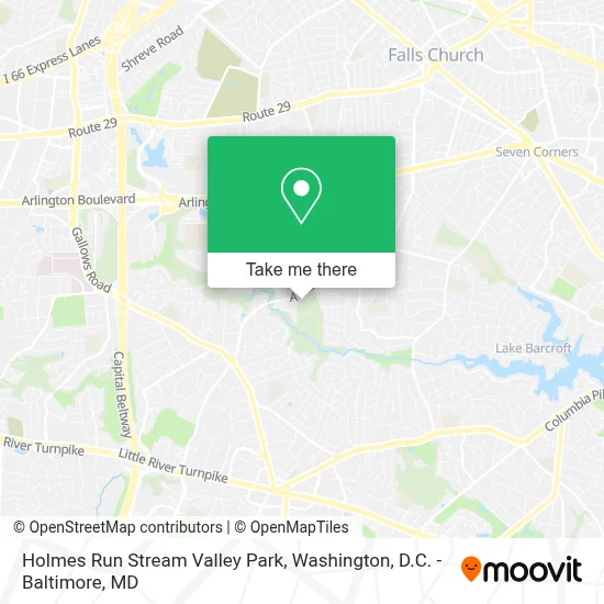 Holmes Run Stream Valley Park map
