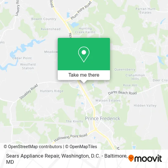 Sears Appliance Repair map
