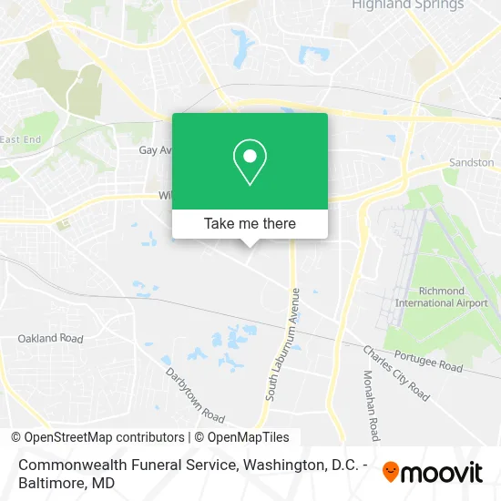 Commonwealth Funeral Service map