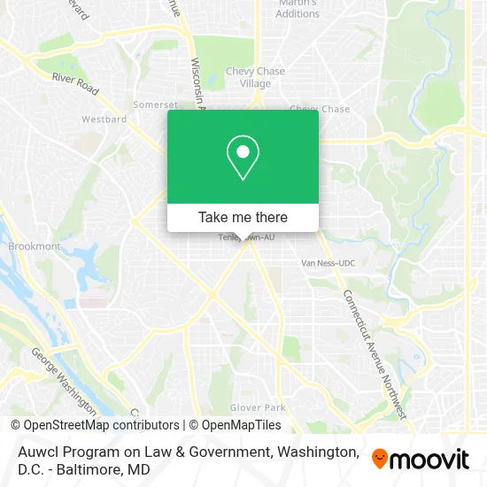 Auwcl Program on Law & Government map
