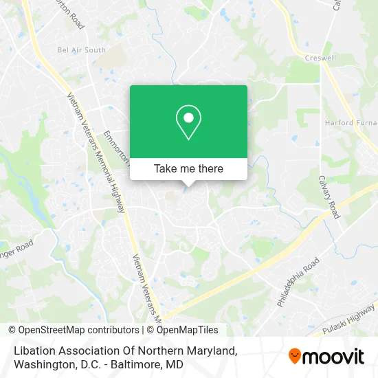Libation Association Of Northern Maryland map