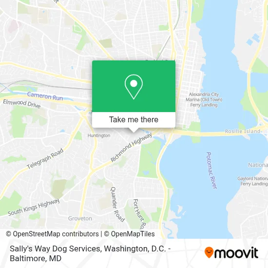 Sally's Way Dog Services map