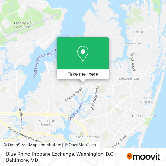 Blue Rhino Propane Exchange map