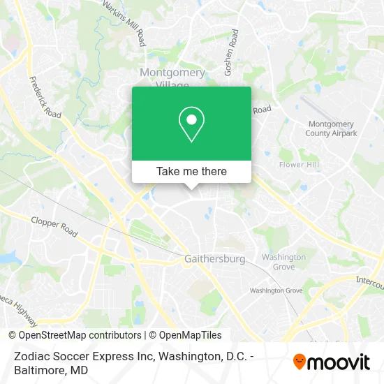 Zodiac Soccer Express Inc map