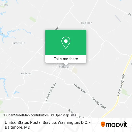 United States Postal Service map