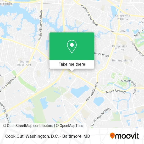 Cook Out map