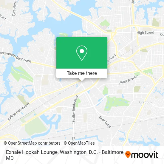 Exhale Hookah Lounge map