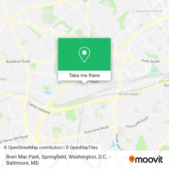 Bren Mar Park, Springfield map