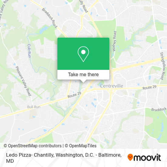 Ledo Pizza- Chantilly map