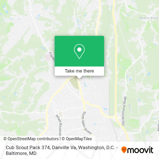 Cub Scout Pack 374, Danville Va map