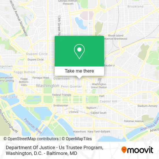 Department Of Justice - Us Trustee Program map