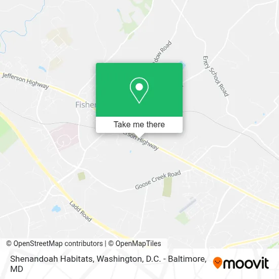 Shenandoah Habitats map