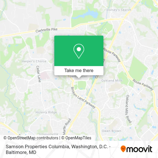 Samson Properties Columbia map