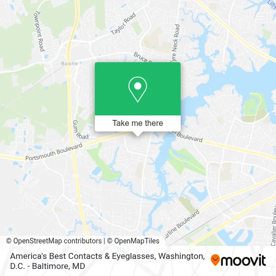 America's Best Contacts & Eyeglasses map