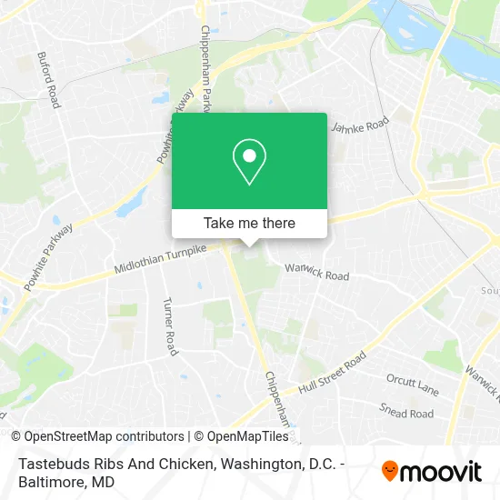 Tastebuds Ribs And Chicken map