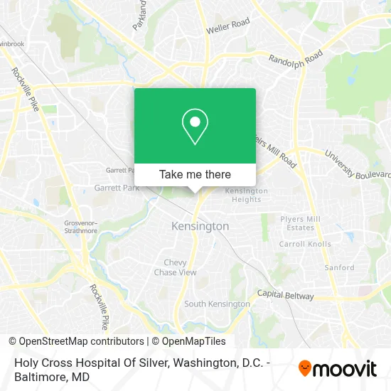 Holy Cross Hospital Of Silver map