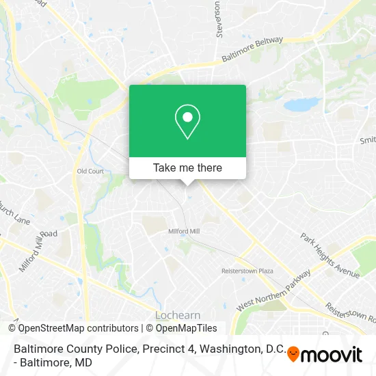 Baltimore County Police, Precinct 4 map