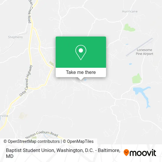 Baptist Student Union map