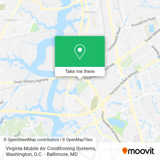 Virginia Mobile Air Conditioning Systems map