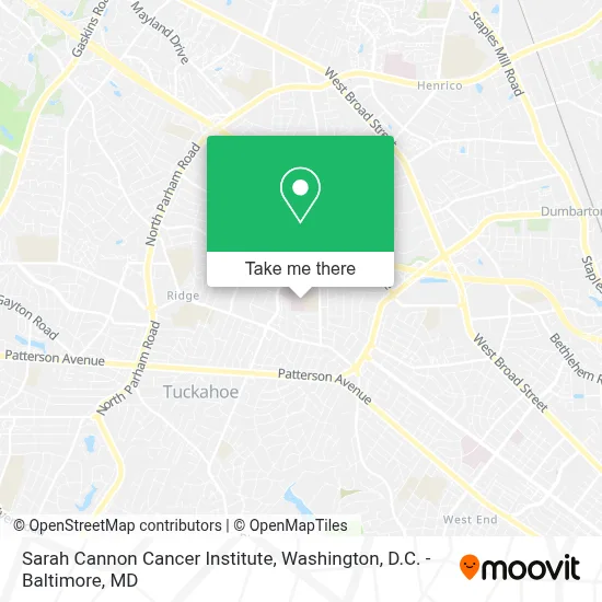 Sarah Cannon Cancer Institute map