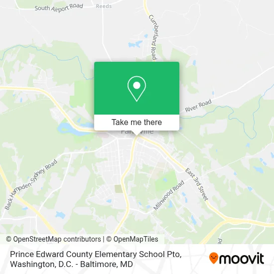 Prince Edward County Elementary School Pto map
