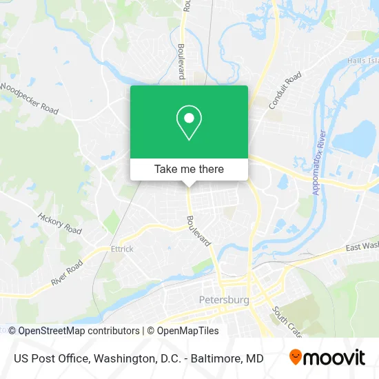 Us Post Office map