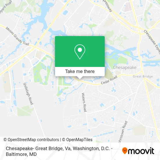 Chesapeake- Great Bridge, Va map